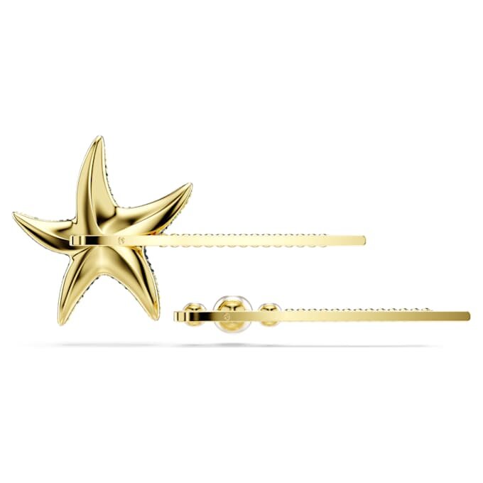 Juego de horquillas Idyllia (2), perlas de cristal, estrella de mar, multicolor, chapado en tono dorado Juego de horquillas Idyllia (2), perlas de cristal, estrella de mar, multicolor, chapado en tono dorado