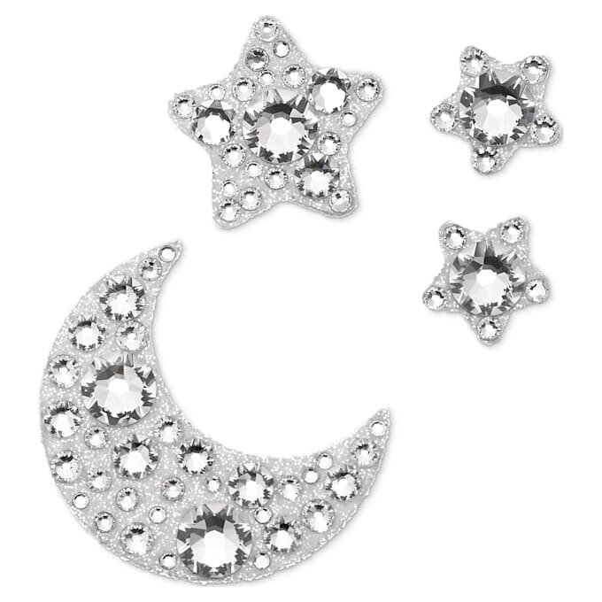Juego de joyas corporales (4), luna y estrella, blanco Juego de joyas corporales (4), luna y estrella, blanco
