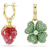 Juego de pendientes colgantes Idyllia (3), mariquita, trébol, fresa, multicolor, chapado en tono dorado Juego de pendientes colgantes Idyllia (3), mariquita, trébol, fresa, multicolor, chapado en tono dorado