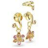 Juego de pendientes Idyllia (3), cortes mixtos, flor, multicolor, chapado en tono dorado Juego de pendientes Idyllia (3), cortes mixtos, flor, multicolor, chapado en tono dorado