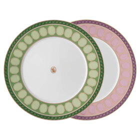 Juego de platos Signum de porcelana, tamaño mediano, multicolor