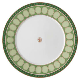 Plato llano Signum de porcelana, verde