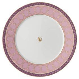 Plato llano Signum de porcelana, rosa