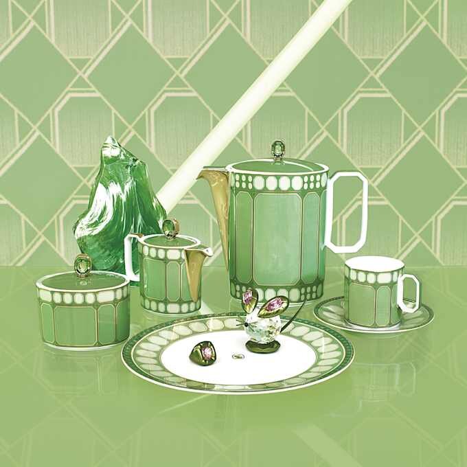Azucarero Signum de porcelana, verde Azucarero Signum de porcelana, verde