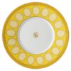 Taza de té con platillo Signum de porcelana, amarilla Taza de té con platillo Signum de porcelana, amarilla