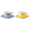 Juego de tazas de té Signum de porcelana, multicolor