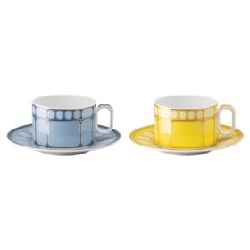 Juego de tazas de té Signum de porcelana, multicolor