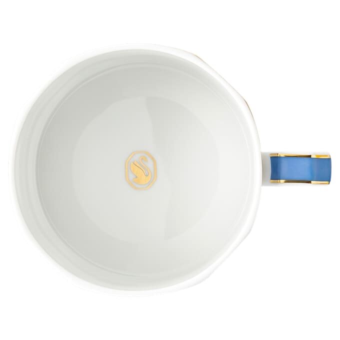 Taza de té con platillo Signum, de porcelana, azul Taza de té con platillo Signum, de porcelana, azul