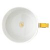 Taza de té con platillo Signum de porcelana, amarilla Taza de té con platillo Signum de porcelana, amarilla