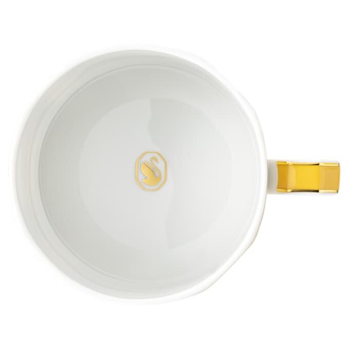 Taza de té con platillo Signum de porcelana, amarilla Taza de té con platillo Signum de porcelana, amarilla