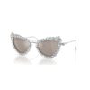 Lentes de sol con clip 2 en 1, estilo llamativo, forma de ojo de gato, Sk7011, blanco Lentes de sol con clip 2 en 1, estilo llamativo, forma de ojo de gato, Sk7011, blanco