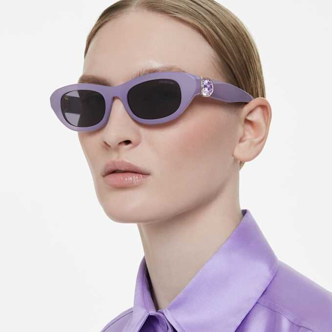 Lentes de sol con forma de almohada, morados Lentes de sol con forma de almohada, morados