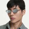 Lentes de sol con forma de almohada, Sk7042, tono plateado Lentes de sol con forma de almohada, Sk7042, tono plateado