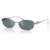 Lentes de sol con forma de almohada, Sk7042, tono plateado Lentes de sol con forma de almohada, Sk7042, tono plateado