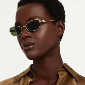 Lentes de sol con forma de almohada, Sk7042, verde