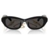 Lentes de sol con forma de almohadilla, negros Lentes de sol con forma de almohadilla, negros