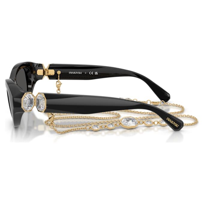 Lentes de sol con forma de almohadilla, negros Lentes de sol con forma de almohadilla, negros
