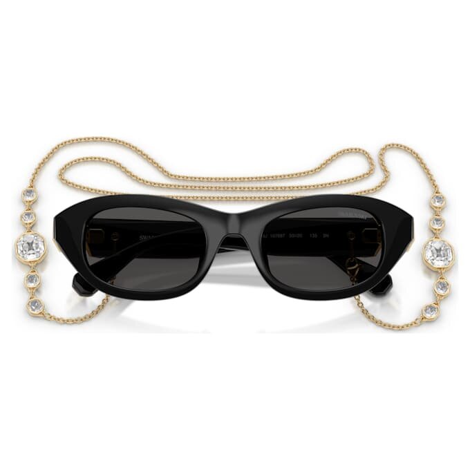 Lentes de sol con forma de almohadilla, negros Lentes de sol con forma de almohadilla, negros