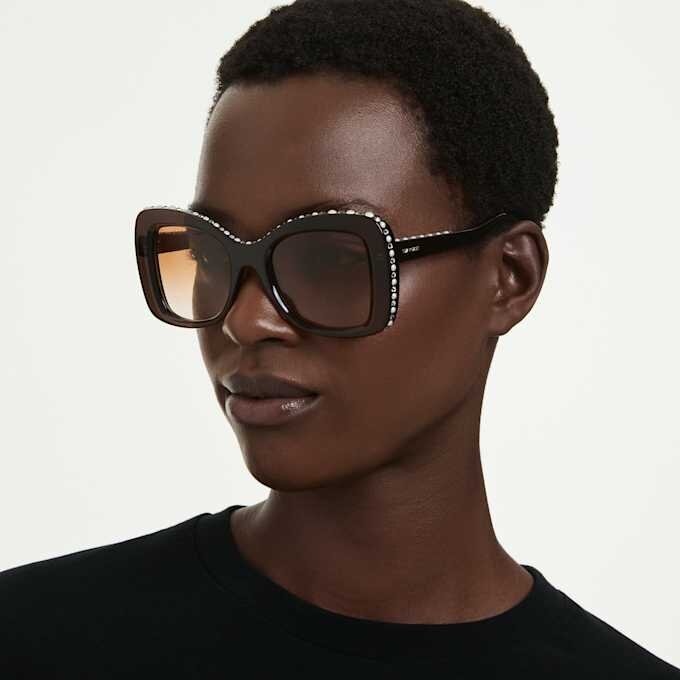 Lentes de sol con forma de mariposa, Sk6062U, marrón Lentes de sol con forma de mariposa, Sk6062U, marrón