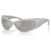 Lentes de sol con forma de máscara, Sk6027, tono plateado Lentes de sol con forma de máscara, Sk6027, tono plateado