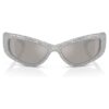Lentes de sol con forma de máscara, Sk6027, tono plateado Lentes de sol con forma de máscara, Sk6027, tono plateado