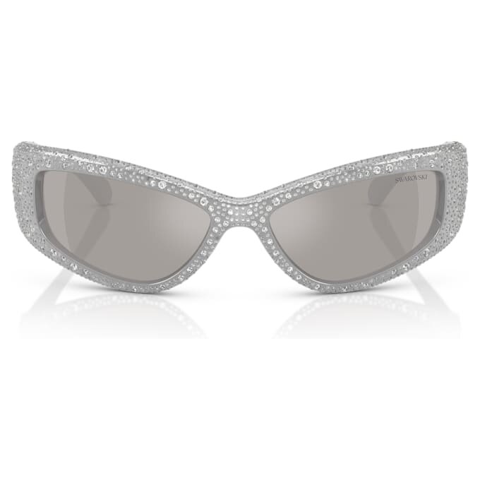 Lentes de sol con forma de máscara, Sk6027, tono plateado Lentes de sol con forma de máscara, Sk6027, tono plateado