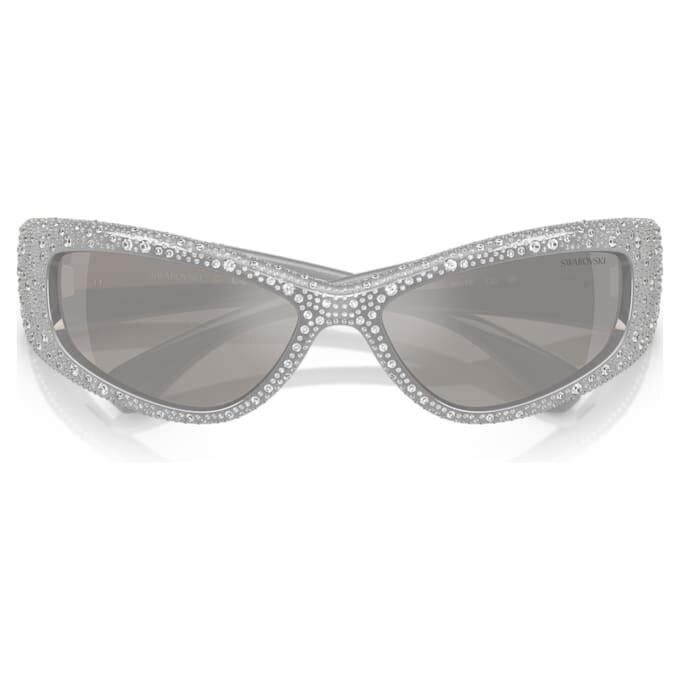 Lentes de sol con forma de máscara, Sk6027, tono plateado Lentes de sol con forma de máscara, Sk6027, tono plateado