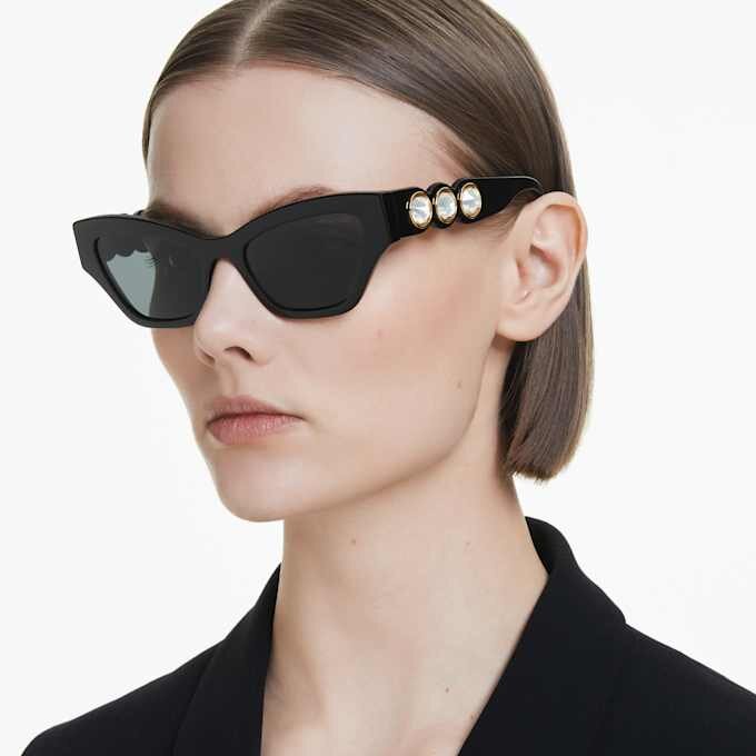Lentes de sol con forma de ojo de gato, negros Lentes de sol con forma de ojo de gato, negros