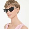 Lentes de sol con forma de ojo de gato, Sk6038, negro Lentes de sol con forma de ojo de gato, Sk6038, negro