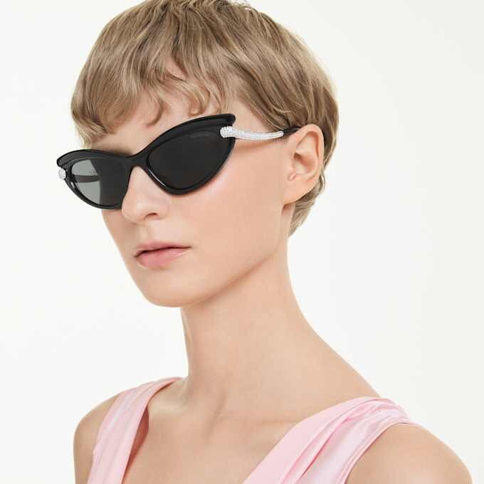 Lentes de sol con forma de ojo de gato, Sk6038, negro Lentes de sol con forma de ojo de gato, Sk6038, negro