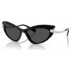 Lentes de sol con forma de ojo de gato, Sk6038, negro Lentes de sol con forma de ojo de gato, Sk6038, negro