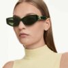 Lentes de sol con forma de ojo de gato, Sk6045, verde Lentes de sol con forma de ojo de gato, Sk6045, verde