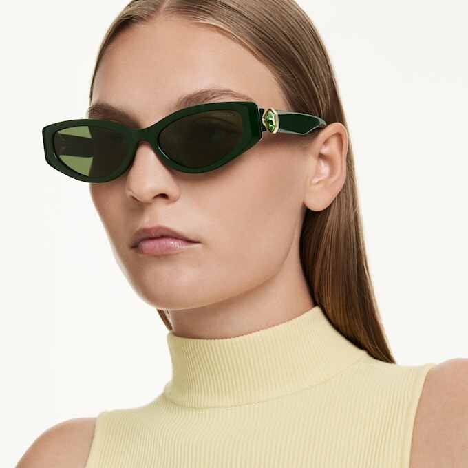 Lentes de sol con forma de ojo de gato, Sk6045, verde Lentes de sol con forma de ojo de gato, Sk6045, verde