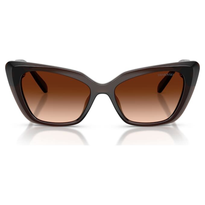 Lentes de sol con forma de ojo de gato, Sk6047, marrón oscuro Lentes de sol con forma de ojo de gato, Sk6047, marrón oscuro