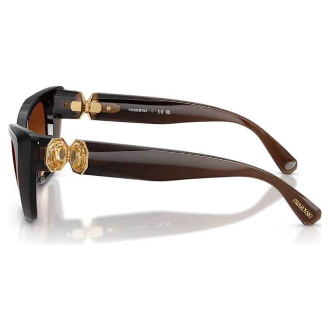 Lentes de sol con forma de ojo de gato, Sk6047, marrón oscuro Lentes de sol con forma de ojo de gato, Sk6047, marrón oscuro
