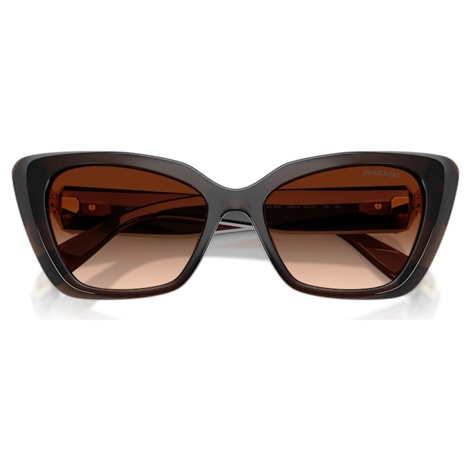 Lentes de sol con forma de ojo de gato, Sk6047, marrón oscuro Lentes de sol con forma de ojo de gato, Sk6047, marrón oscuro