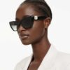 Lentes de sol con forma de ojo de gato, Sk6047, negro Lentes de sol con forma de ojo de gato, Sk6047, negro