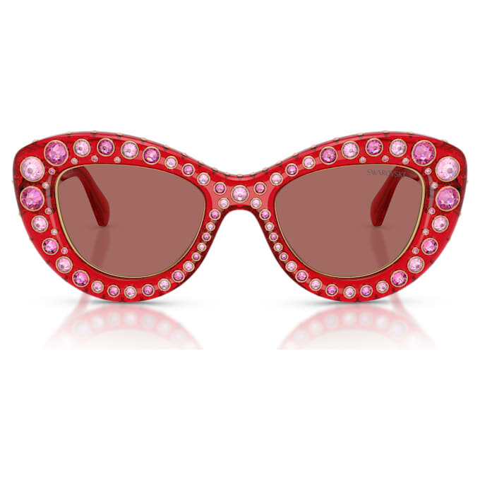 Lentes de sol con forma de ojo de gato, Sk6060, rojo Lentes de sol con forma de ojo de gato, Sk6060, rojo
