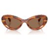 Lentes de sol con forma de ojo de gato, Sk6061U, marrón Lentes de sol con forma de ojo de gato, Sk6061U, marrón