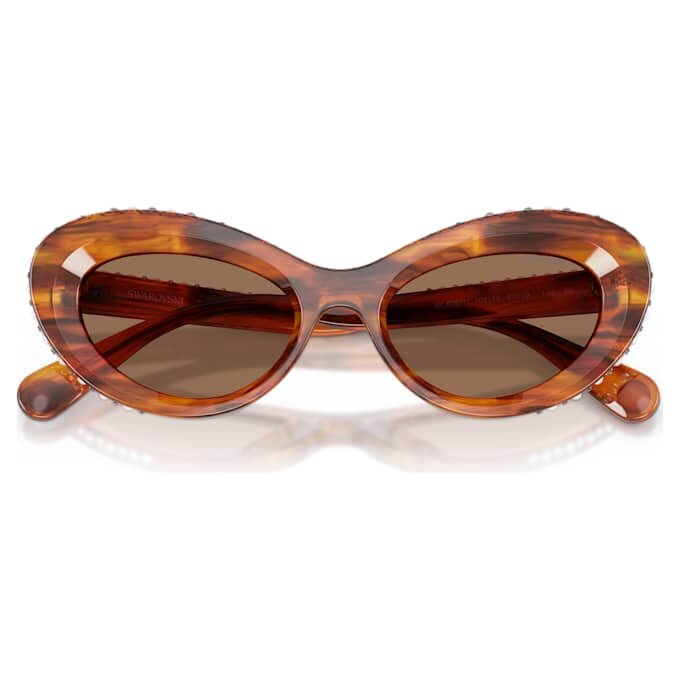 Lentes de sol con forma de ojo de gato, Sk6061U, marrón Lentes de sol con forma de ojo de gato, Sk6061U, marrón