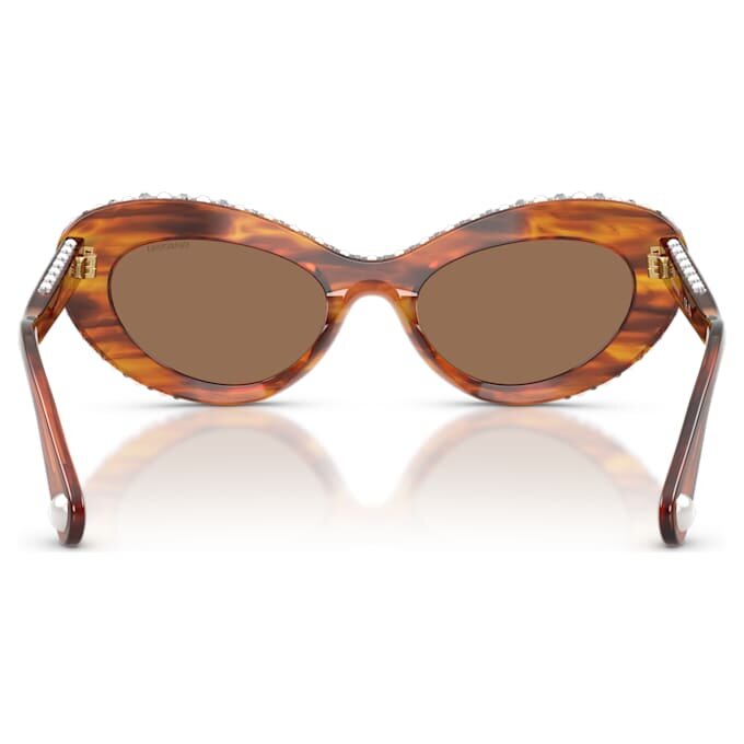 Lentes de sol con forma de ojo de gato, Sk6061U, marrón Lentes de sol con forma de ojo de gato, Sk6061U, marrón