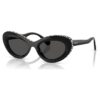 Lentes de sol con forma de ojo de gato, Sk6061U, negro Lentes de sol con forma de ojo de gato, Sk6061U, negro