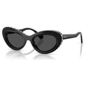 Lentes de sol con forma de ojo de gato, Sk6061U, negro