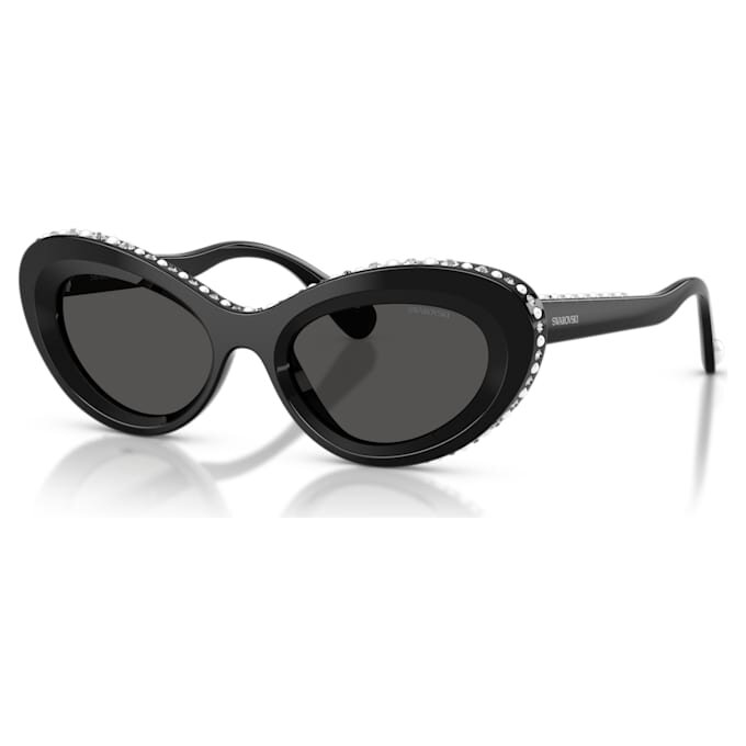 Lentes de sol con forma de ojo de gato, Sk6061U, negro Lentes de sol con forma de ojo de gato, Sk6061U, negro
