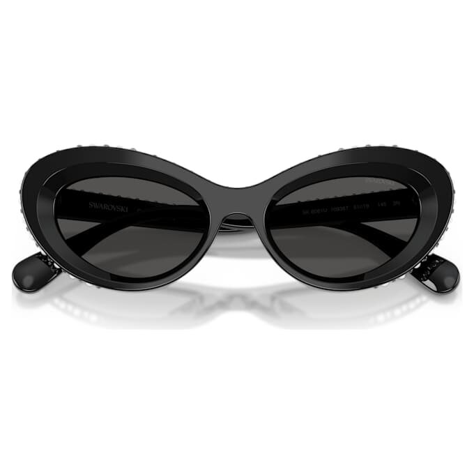 Lentes de sol con forma de ojo de gato, Sk6061U, negro Lentes de sol con forma de ojo de gato, Sk6061U, negro