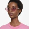 Lentes de sol con forma de ojo de gato, Sk7003, rosa Lentes de sol con forma de ojo de gato, Sk7003, rosa