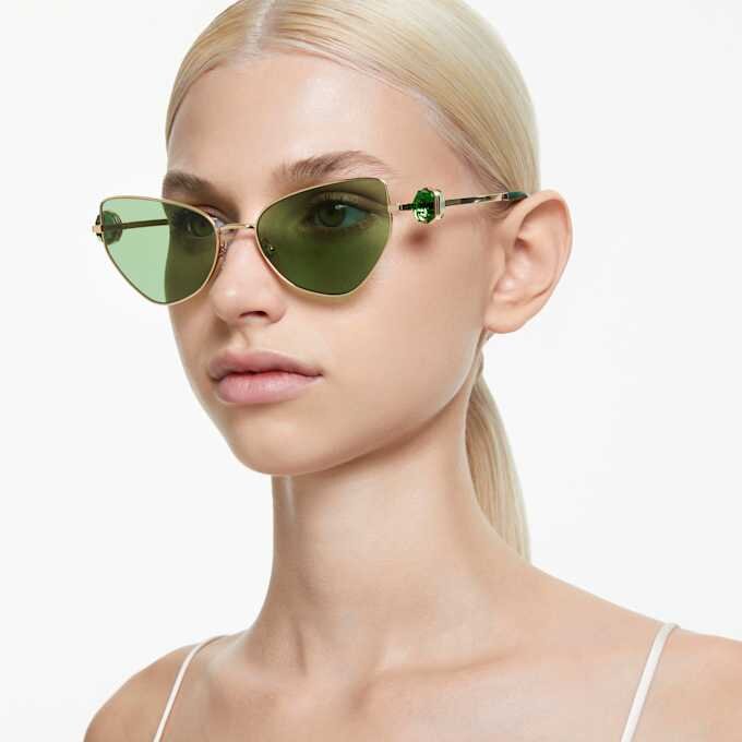 Lentes de sol con forma de ojo de gato, Sk7003, verdes Lentes de sol con forma de ojo de gato, Sk7003, verdes