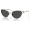 Lentes de sol con forma de ojo de gato, Sk7025, tono plateado Lentes de sol con forma de ojo de gato, Sk7025, tono plateado
