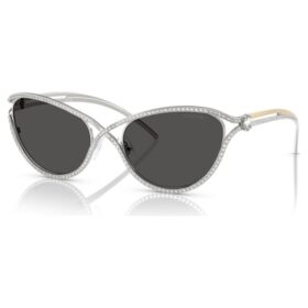 Lentes de sol con forma de ojo de gato, Sk7025, tono plateado