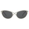 Lentes de sol con forma de ojo de gato, Sk7025, tono plateado Lentes de sol con forma de ojo de gato, Sk7025, tono plateado